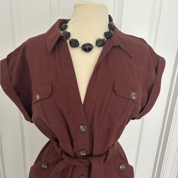 The Fifth Label Brown Maroon Midi Dress - Picture 2 of 5